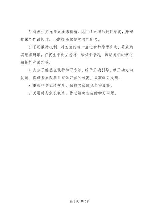 教师培优扶差计划 (2).docx