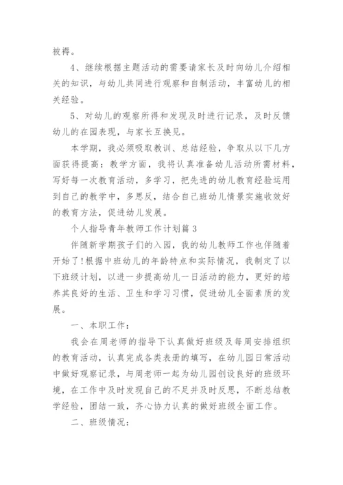 个人指导青年教师工作计划5篇.docx