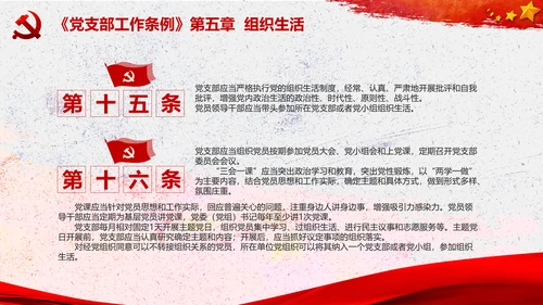 中国共产党支部工作条例学习解读党课PPT