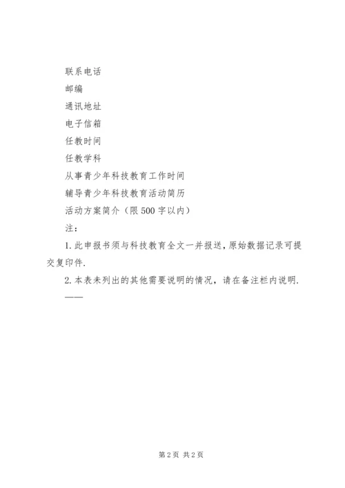 青少年科技教育活动方案申报书 (2).docx