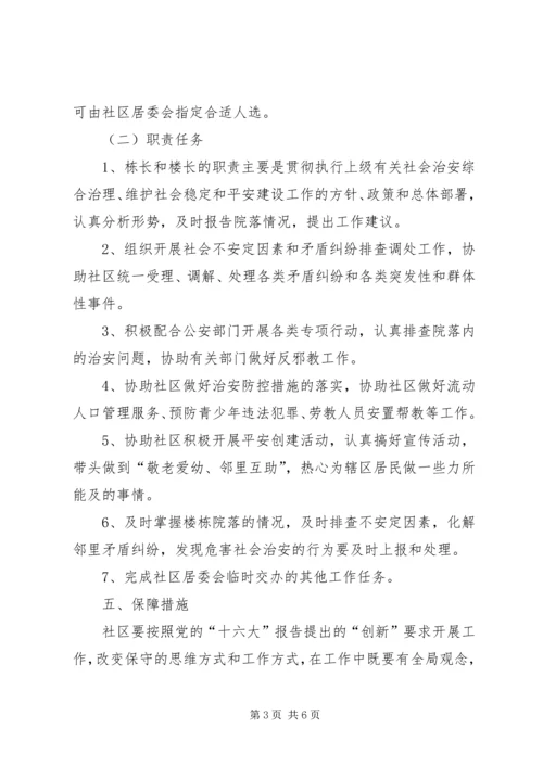 门栋关照楼栋长建设实施方案.docx