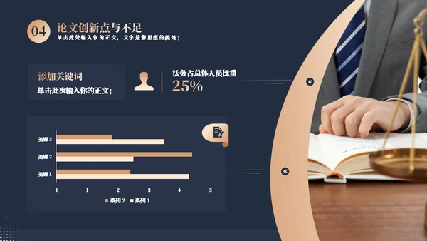 蓝金质感法学专业答辩通用PPT模板