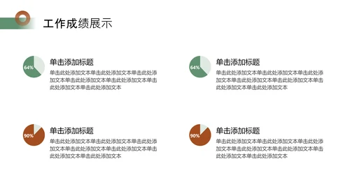绿色简约风工作总结PPT模板