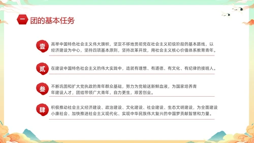 黄色国潮风庆祝中国共青团建团101年课件PPT五四青年节