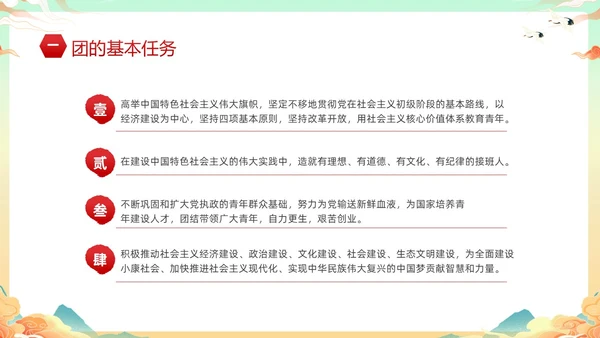 黄色国潮风庆祝中国共青团建团101年课件PPT五四青年节