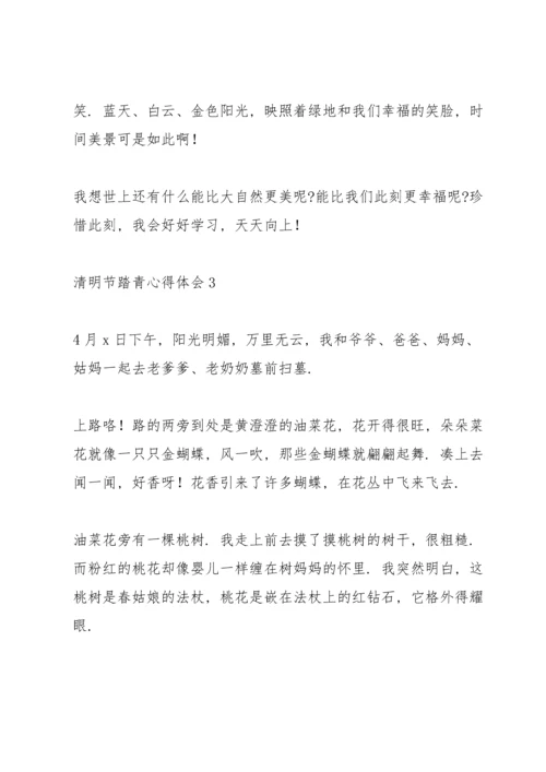 清明节小长假踏青游玩心得体会例文【5篇】.docx