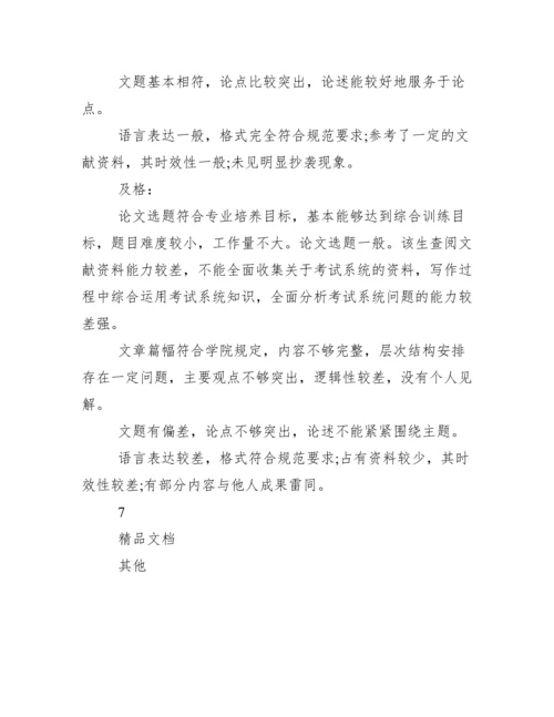 毕业答辩指导老师评语.docx