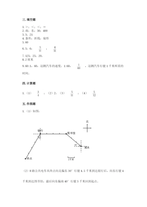 人教版六年级上册数学期末测试卷含答案【培优】.docx