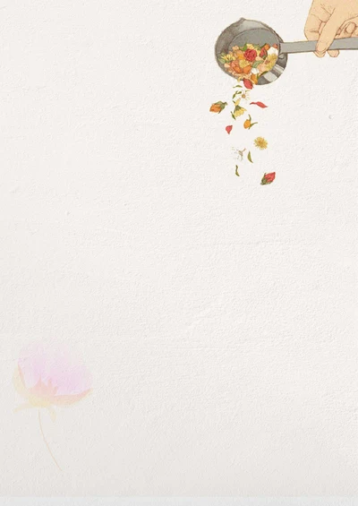 花茶养生手绘风食谱信纸
