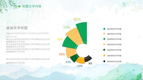 清新绿色清明节踏青PPT模板