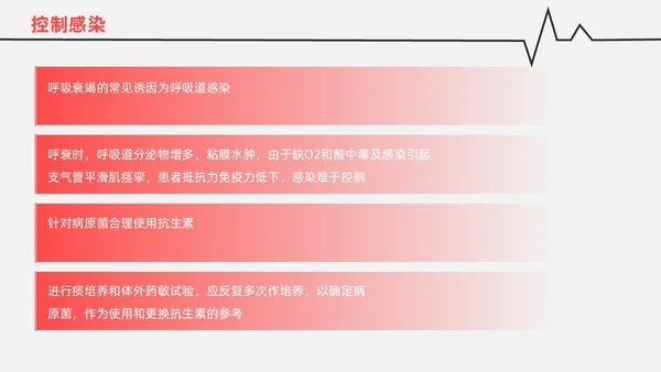 红白色渐变色简约风格呼吸衰竭医护工作人员培训PPT