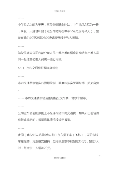 出差费用报销管理规定.docx