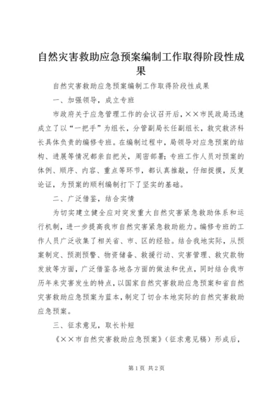 自然灾害救助应急预案编制工作取得阶段性成果 (4).docx