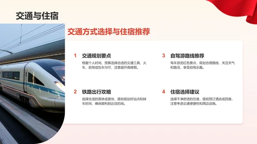红色党政风红色旅游经典线路攻略PPT模板
