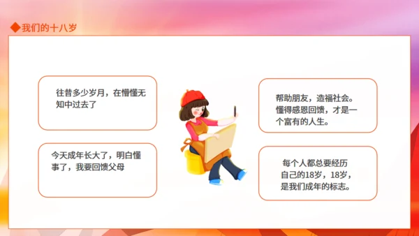 十八岁主题班会,成人礼通用PPT课件模板