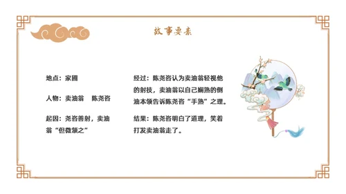 卡通古风七年级语文下册卖油翁教学课件PPT初中语文七年级下册课件