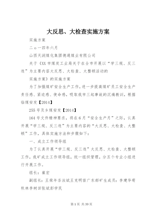 大反思、大检查实施方案.docx