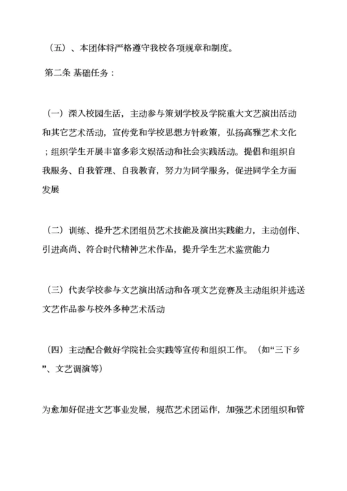 学校艺术团专项规章新规制度.docx