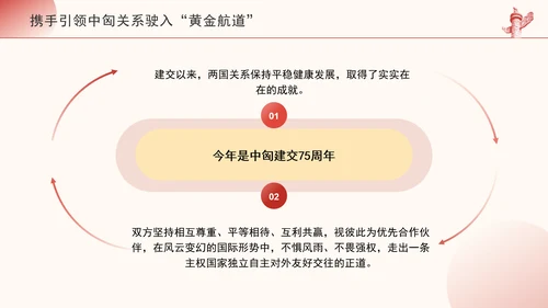 携手引领中匈关系驶入黄金航道政治学习日党课PPT