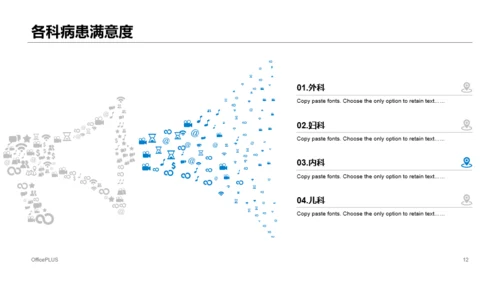 蓝色科技医疗医院年终工作总结PPT模板