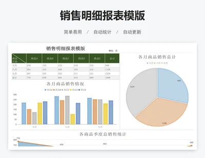 销售明细报表模版