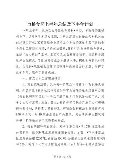市粮食局上半年总结及下半年计划.docx