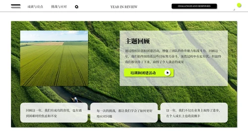 黑绿简约高级感年中总结通用PPT模板