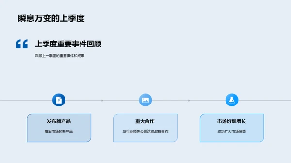 季度业务回顾与展望