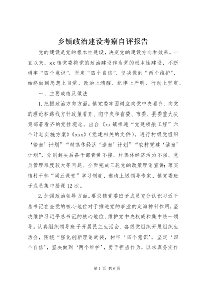 乡镇政治建设考察自评报告.docx