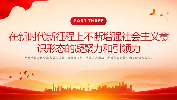 红色中国风党建意识形态PPT