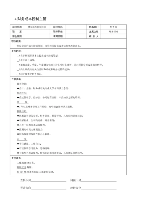 企业财务部组织机构图与岗位基本职责.docx