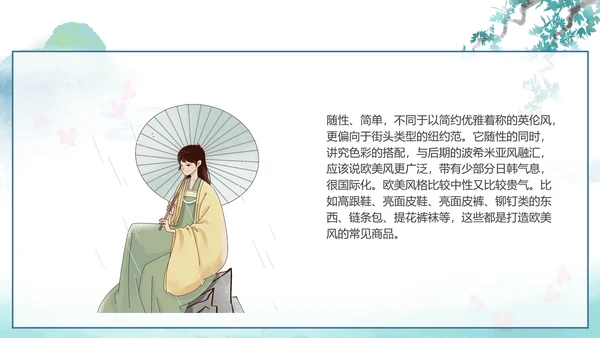 中国传统服饰历史演变过程汉服PPT模板