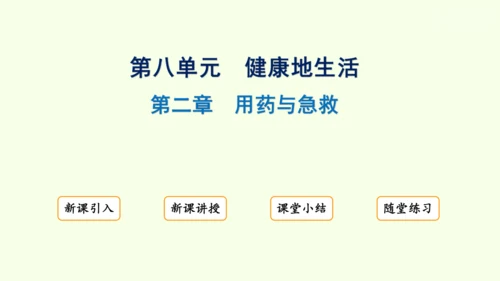 8.2用药与急救-八年级生物人教版下学期同步精品课件(共38张PPT)