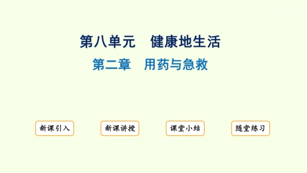 8.2用药与急救-八年级生物人教版下学期同步精品课件(共38张PPT)