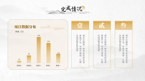 白金中国风水墨通用工作汇报PPT模板
