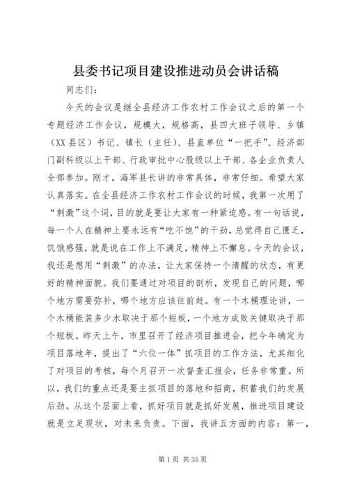 县委书记项目建设推进动员会讲话稿精编.docx