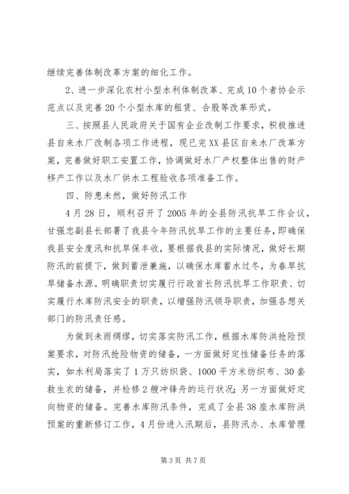 水利局半年工作总结及下半年工作计划.docx