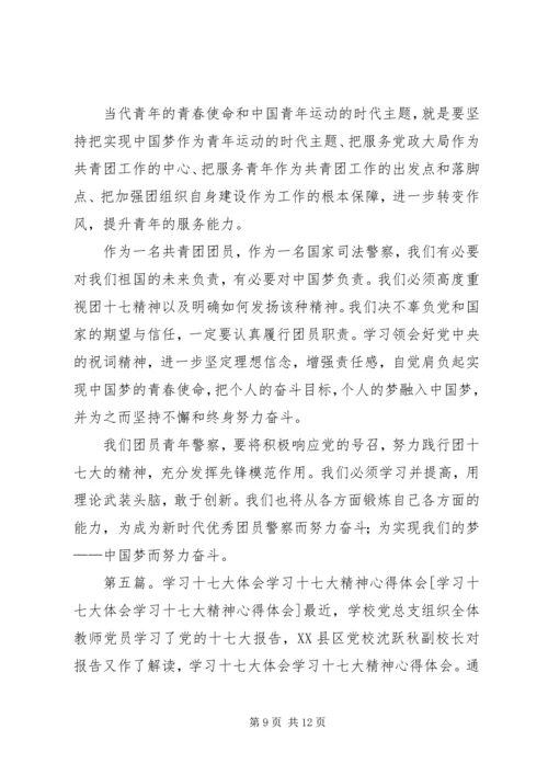 学习团十七大精神的心得体会.docx