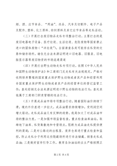 县工商局打私工作情况汇报.docx