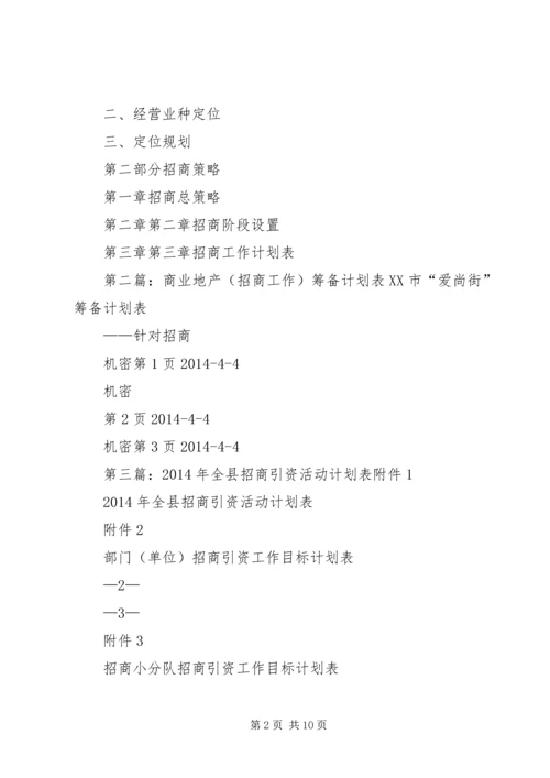 招商工作计划表(精选多篇) (2).docx