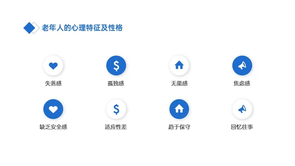 蓝色简约商务老年病人沟通技巧培训PPT课件