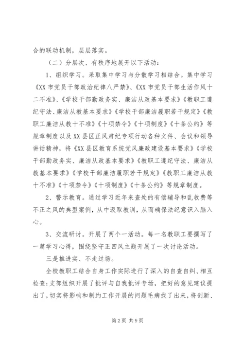 小学正风肃纪自查报告.docx