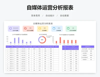自媒体运营分析报表