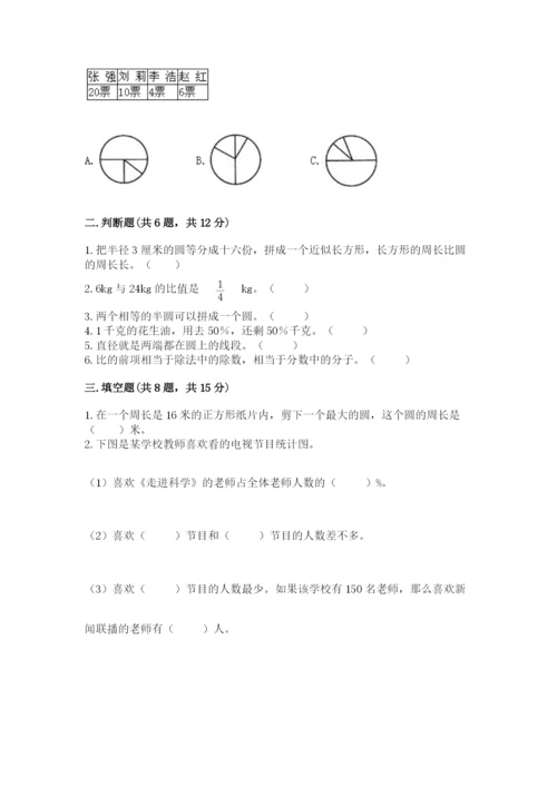 人教版小学六年级上册数学期末测试卷审定版.docx
