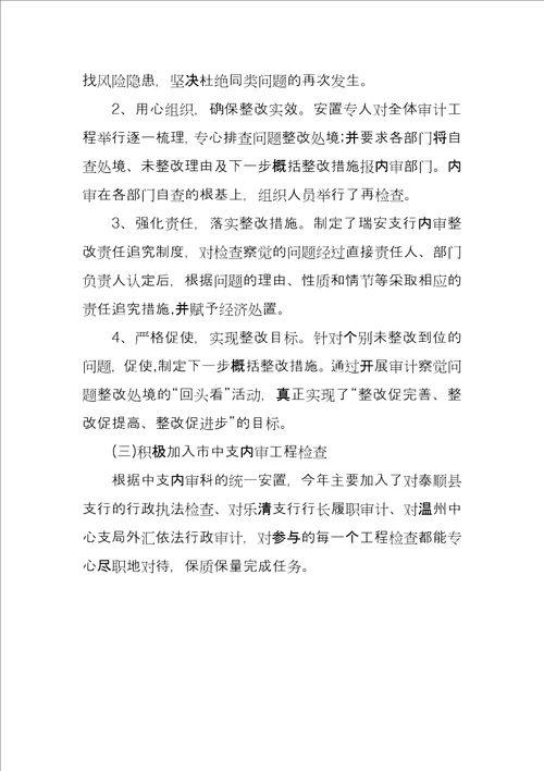 2022银行审计年度总结例文