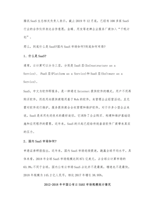 中国SAAS行业市场分析市场规模增速领跑全球-本土厂商布局组成技术联盟.docx