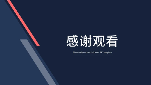 蓝色稳重商业计划书PPT模板