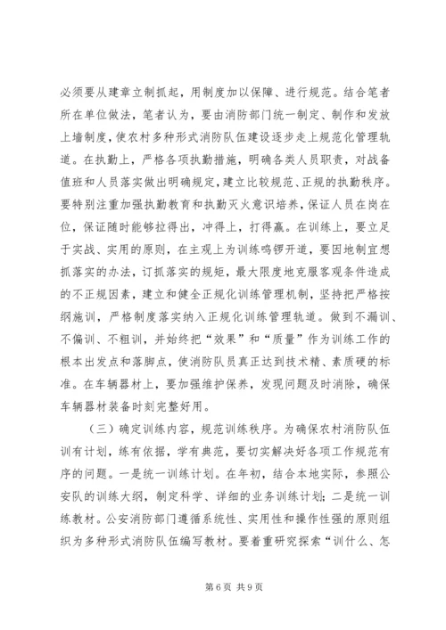 城乡统筹消防队伍建设调研报告.docx