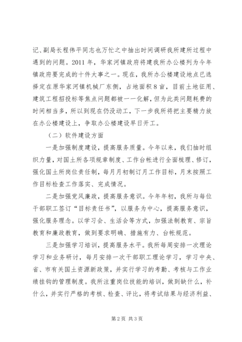 国土资源所建设的情况工作汇报.docx