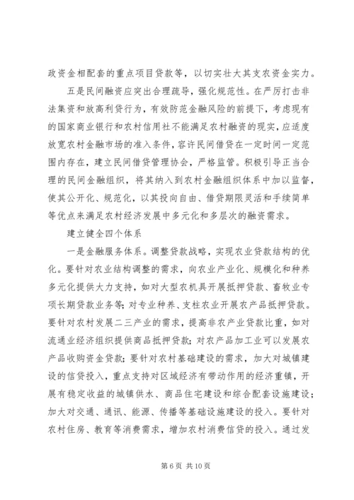 关于农村金融为农服务的调查(1).docx